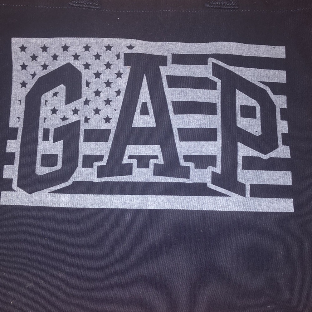 Gap NWOT EUA flag blue w white logo canvas bag “as is” - Picture 6 of 9
